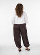 Balloon trousers with pockets and an elasticated waistband, Brown, Model image number 1