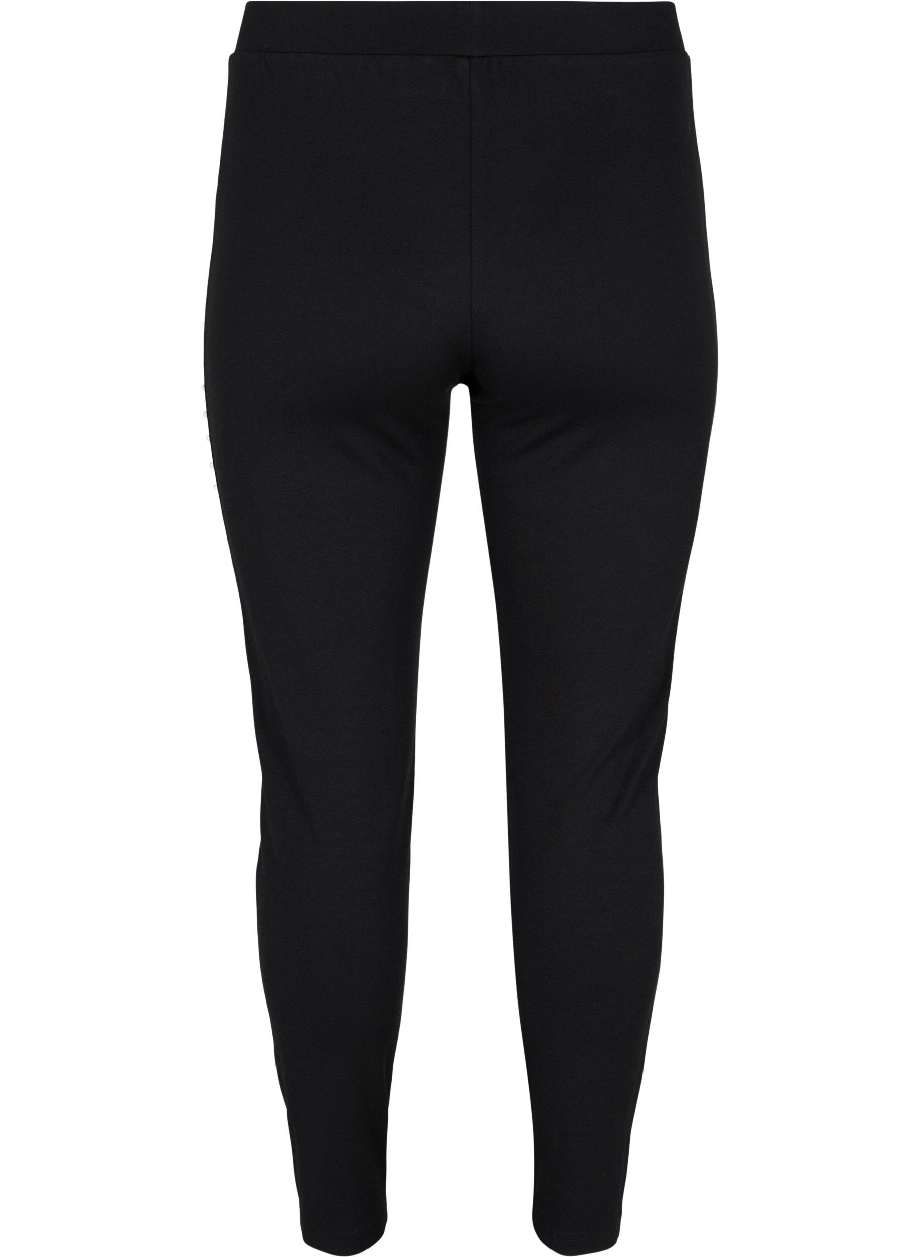 Zizzifashion Leggings with pearls, Black, Packshot image number 1