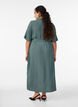 Midi shirt dress with tie belt, Green, Model image number 1
