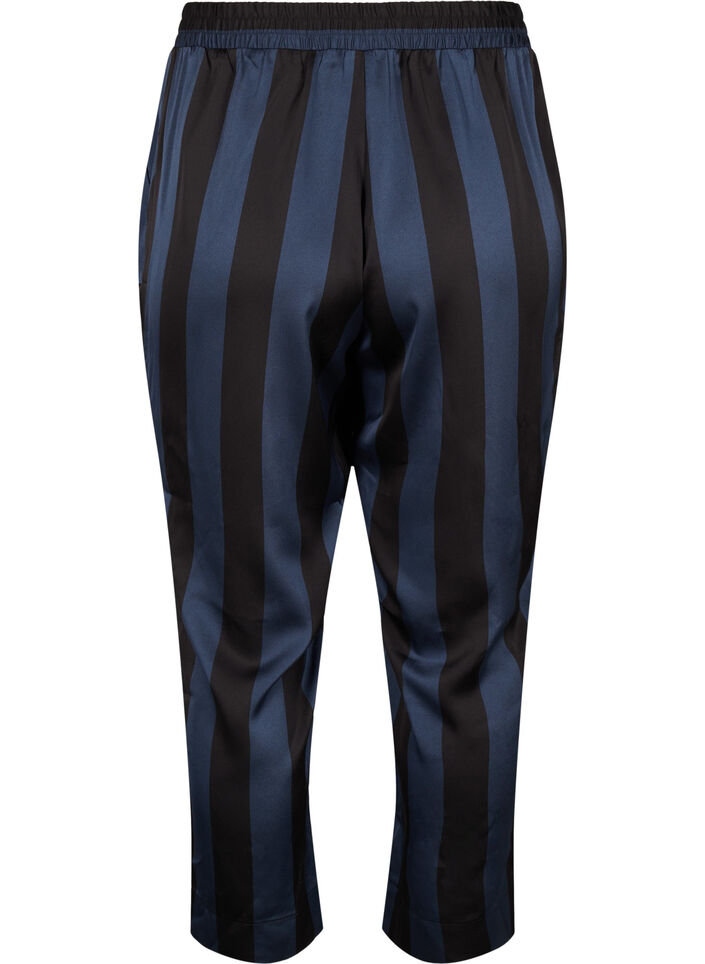 Cropped trousers with stripes, Blue, Packshot image number 1