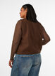 Mesh blouse with long sleeves, Brown, Model image number 2
