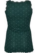 Top with print and lace edge, Green, Packshot image number 1
