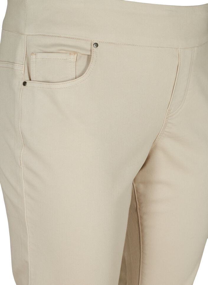 Close fitting cotton blend capris, Rainy Day, Packshot image number 2