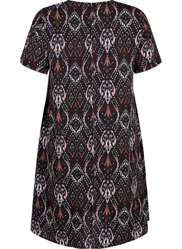 FLASH - V-neck dress with print, Black Rose Ethnic, Packshot image number 1