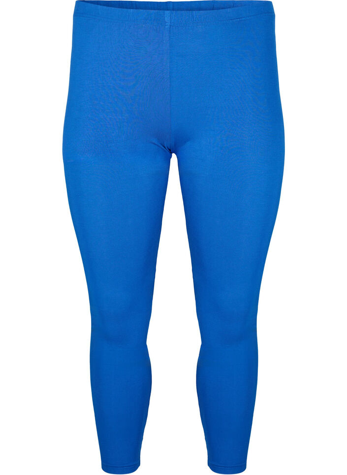 Basic viscose leggings, Blue, Packshot image number 0