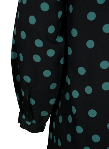 FLASH - Dotted tunic with long sleeves, Dot, Packshot image number 4
