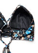 Floral bikini top with tie back, Blue, Packshot image number 3
