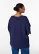 Knitted top with a boat neck and 1/2 sleeves, Blue, Model image number 2