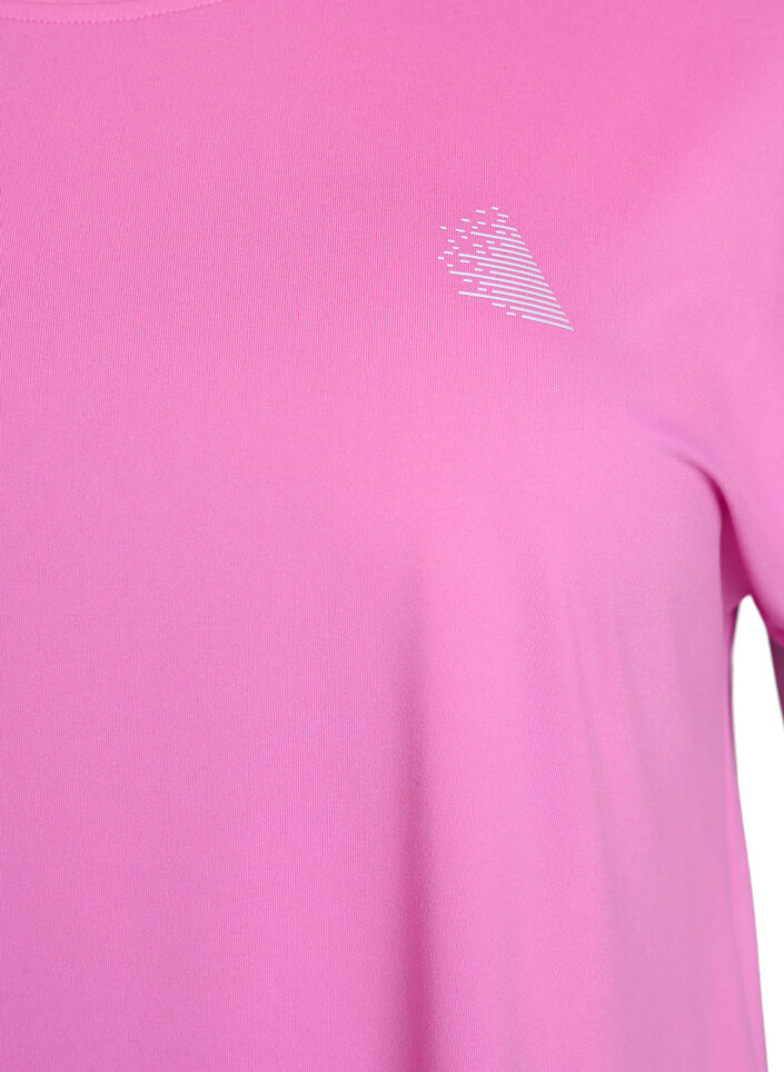 Solid-coloured workout T-shirt, Pink, Packshot image number 2