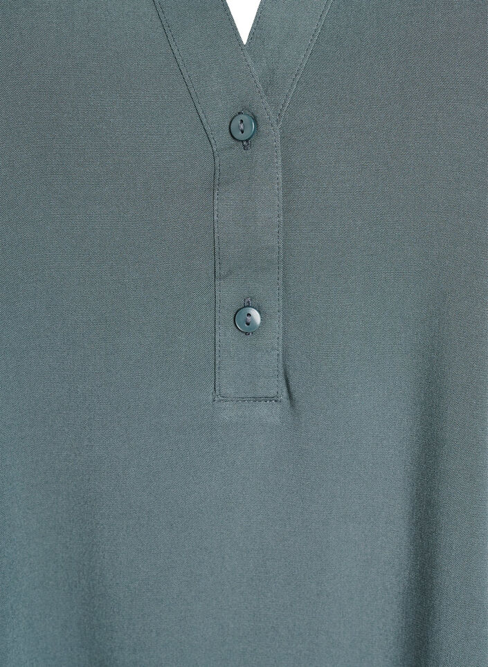 FLASH - Sleeveless viscose blouse, Green, Packshot image number 2