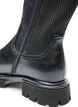 High boot with zip and elastic panels, Black, Packshot image number 5