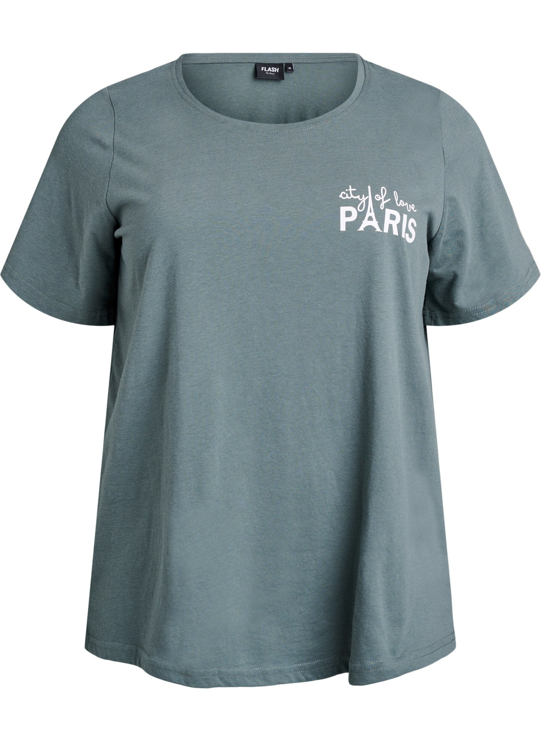 ZizzifashionT-shirt with motif, Green, Packshot image number 0