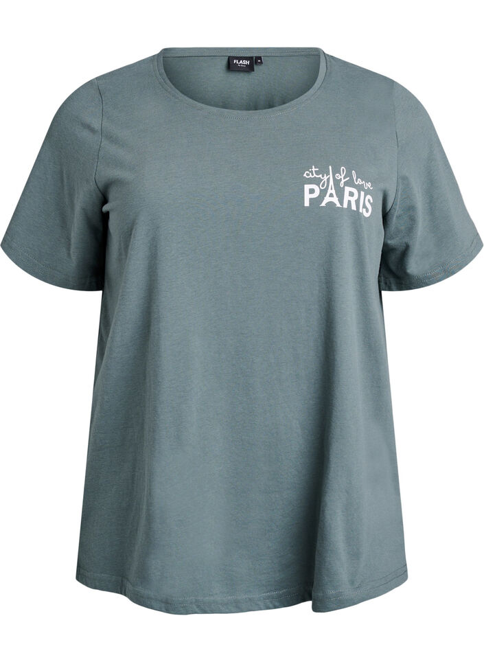 T-shirt with motif, Green, Packshot image number 0