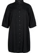 	 Long shirt with 3/4 sleeves in lyocell (TENCEL™), Black, Packshot image number 0