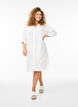 Long shirt in linen and viscose, White, Model image number 1