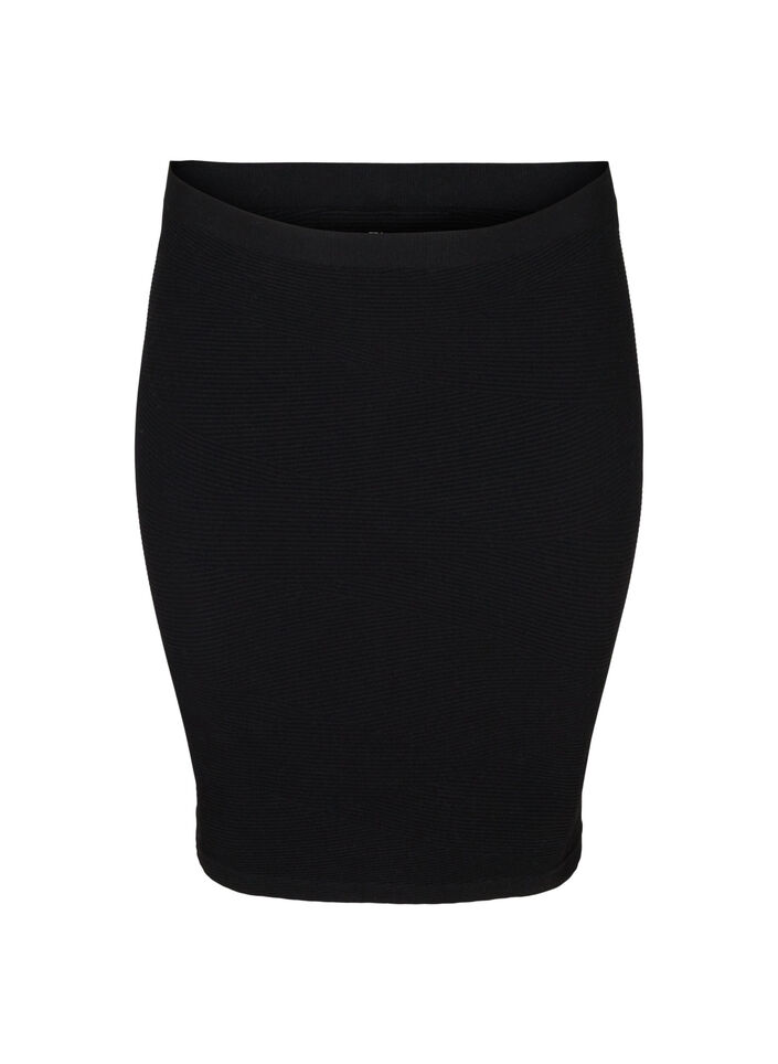 Close-fitting seamless skirt, Black, Packshot image number 0