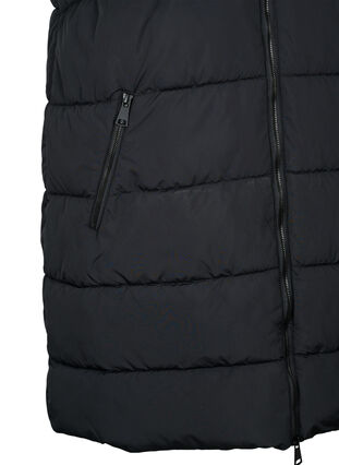 Hooded waistcoat with pockets, Black, Packshot image number 3