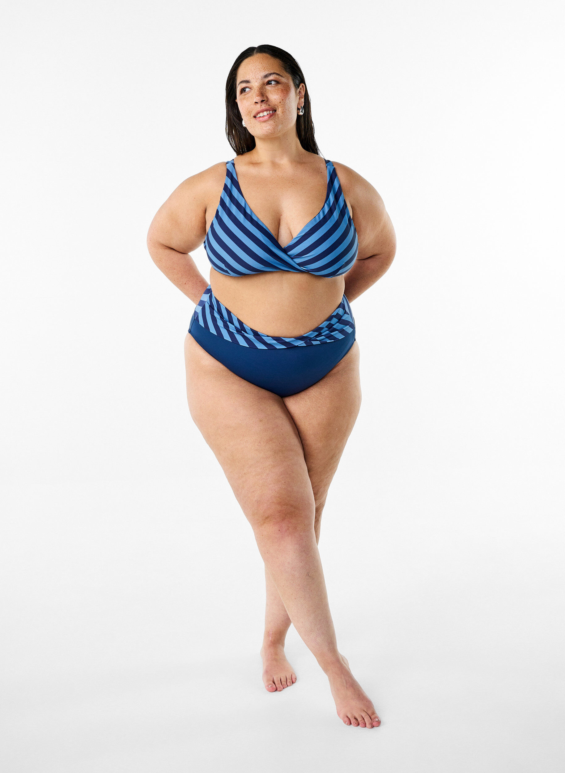 ZizzifashionBikini briefs with wrap detail, Blue, Model image number 1