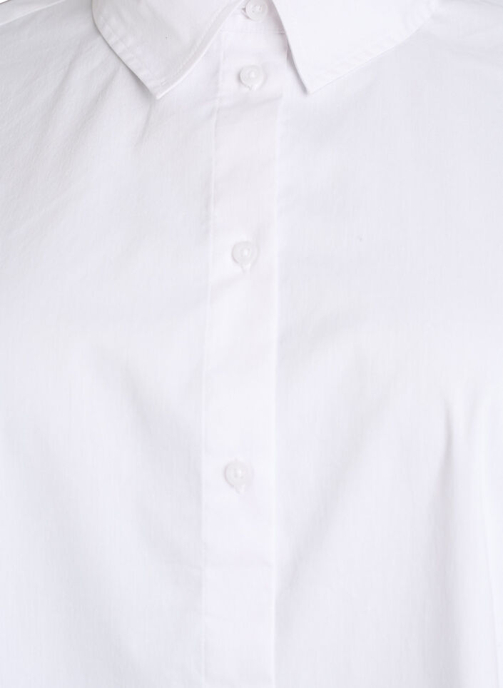 Classic cotton shirt with a loose fit, White, Packshot image number 2