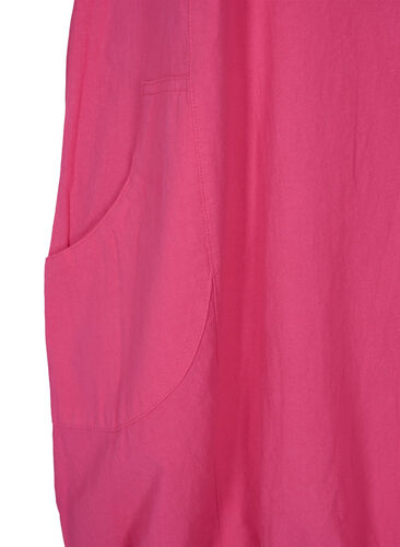 Short-sleeved cotton dress, Beetroot Purple, Packshot image number 3