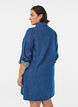 Short denim dress with zip, Blue, Model image number 2