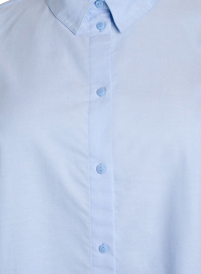 Long-sleeved cotton shirt, Blue, Packshot image number 2