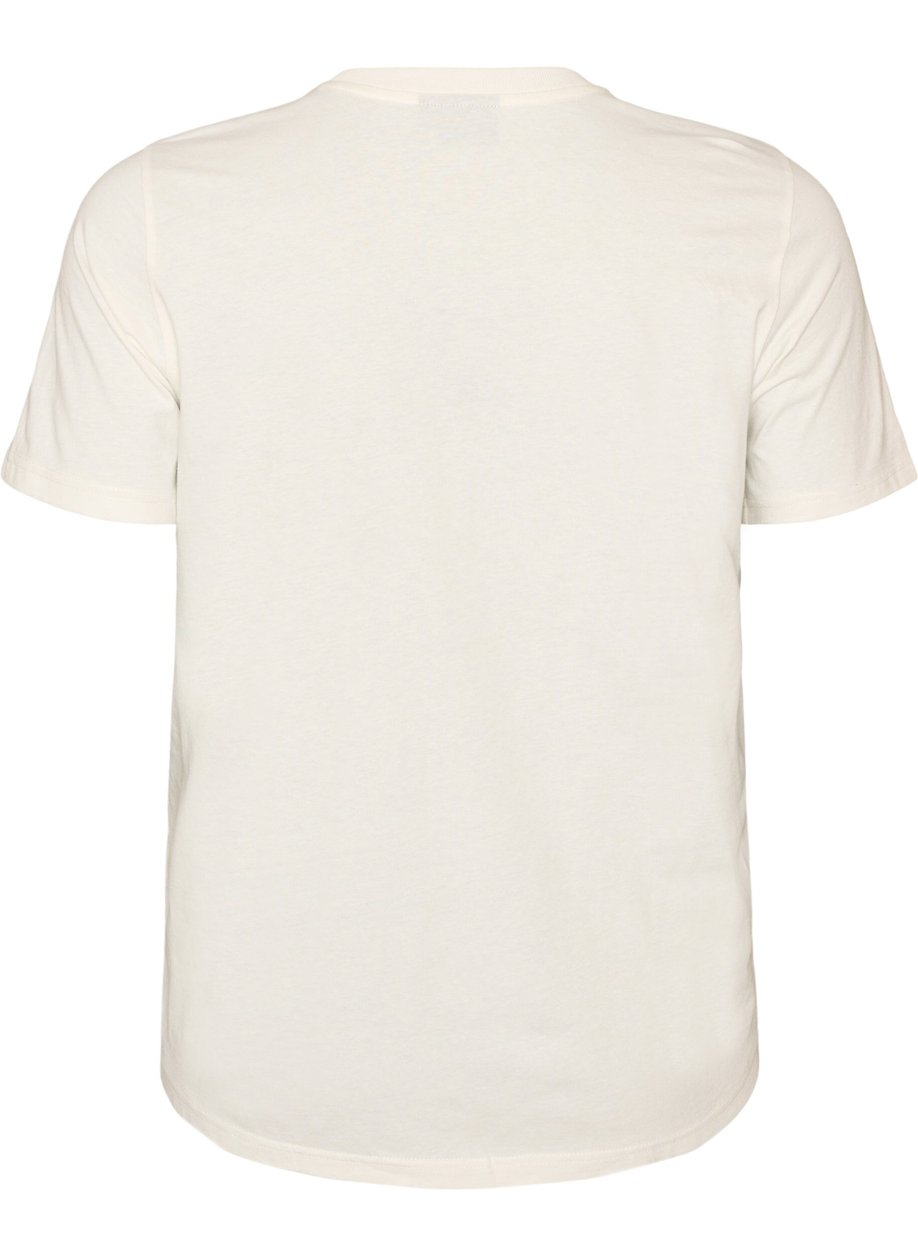ZizzifashionCotton T-shirt with print, White, Packshot image number 1