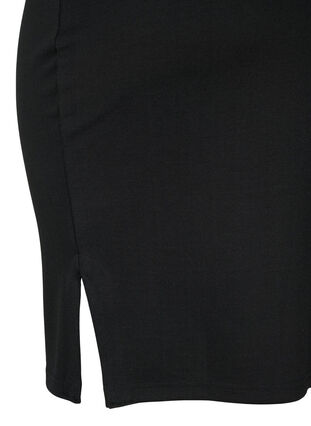 Tight-fitting viscose skirt with slit, Black, Packshot image number 3