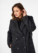 Checked wool coat with a brushed texture, Black Comb, Model image number 2