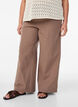 Loose trousers with high waist and pockets, Brown, Model image number 2
