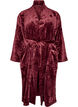Robe in soft velour with pockets, Red, Packshot image number 0