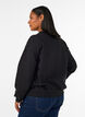 Sweatshirt with boucl&eacute; text motif, Black, Model image number 2