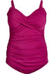 Swimsuit with underwire and ruched effect, Purple, Packshot image number 0