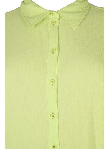 Shirt in cotton with half-length sleeves, Wild Lime, Packshot image number 2