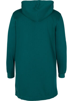 Long hooded sweatshirt, Deep Teal, Packshot image number 1