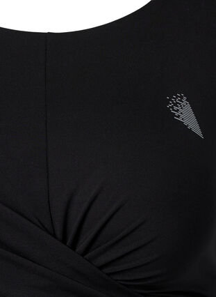 Sports bra with cross detail, Black, Packshot image number 2