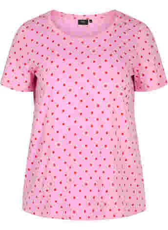 Polka dotted cotton t-shirt