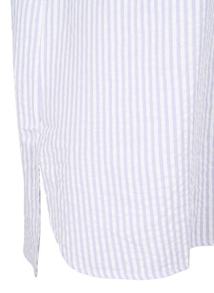 Striped shirt with chest pockets, White/LavenderStripe, Packshot image number 2