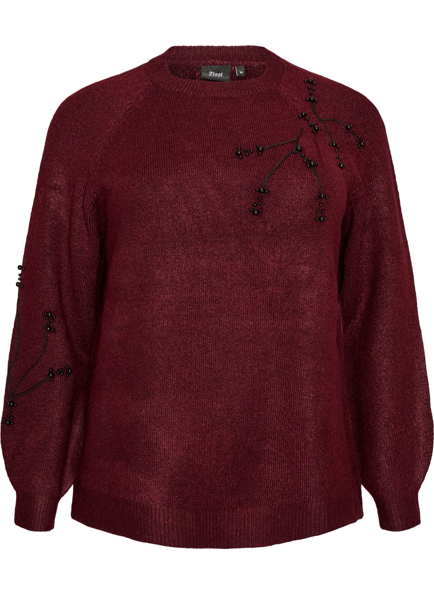 Jumper with pearl embroidery