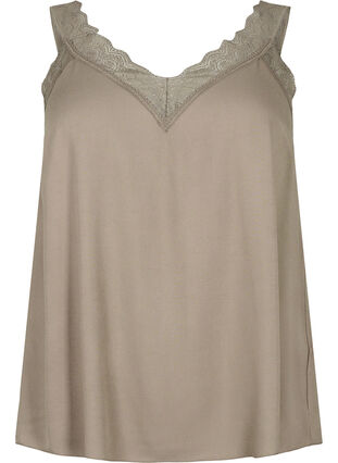 Lace top in viscose, Falcon, Packshot image number 0