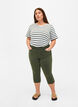 Tight fit Capri pants in a viscose blend, Thyme, Model image number 0