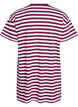 Long night t-shirt in organic cotton with stripes, Red, Packshot image number 1