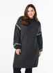 Knitted dress with contrast stitching, Dark Grey, Model image number 0