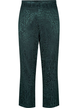 Loose viscose pants with tone-on-tone print, Ponderosa Pine, Packshot image number 0