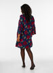 Floral dress in viscose with ruffles, Blue, Model image number 2