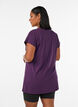 Long workout T-shirt, Purple, Model image number 2