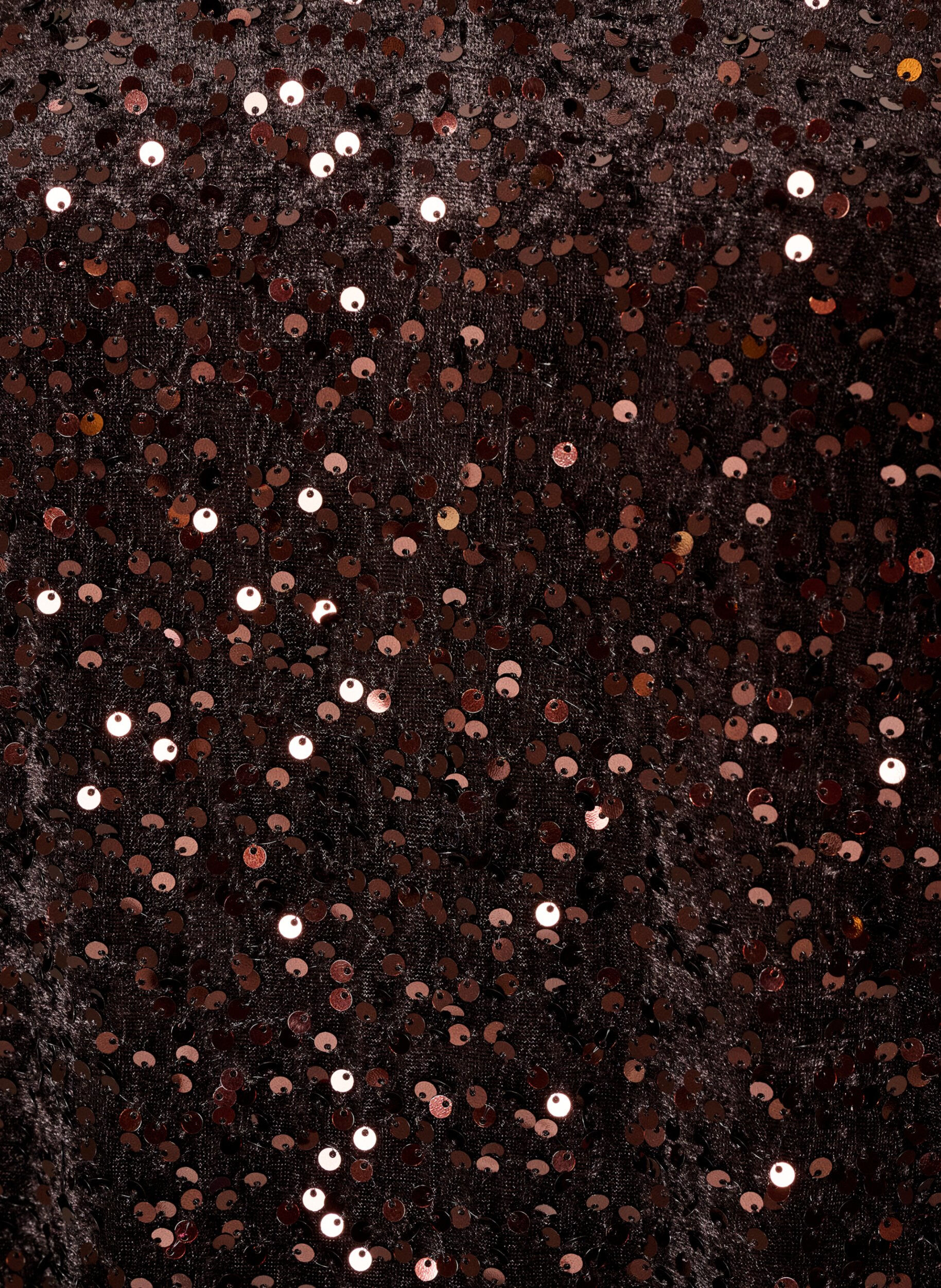ZizzifashionShort sequin dress with an A-line shape, Brown, Packshot image number 2
