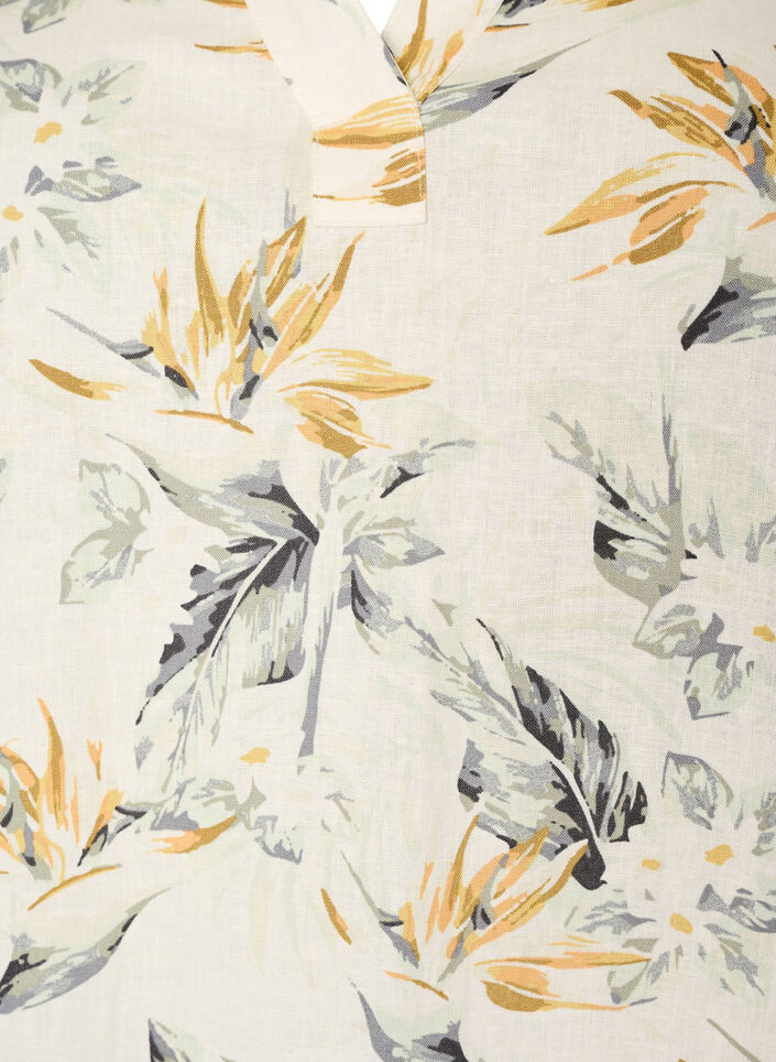 Midi dress in linen and viscose with 1/2 sleeves, 9990, Packshot image number 2