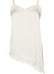 Strappy top with lace and an asymmetrical hem, Vanilla, Packshot image number 0