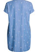 Lyocell dress with a denim look and embroidered flowers, Light Blue, Packshot image number 1